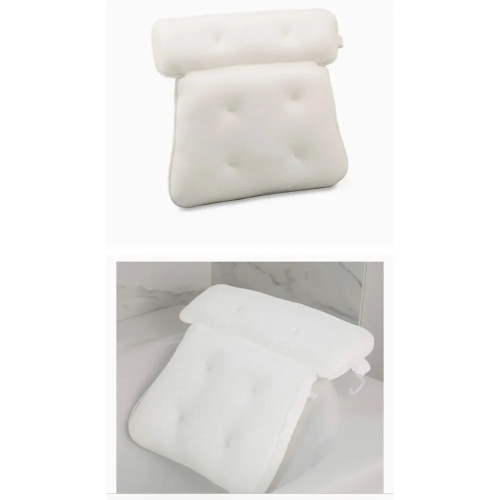 Bath Pillow for Women and Men - Luxury Headrest Cushion for Neck, Back & Head